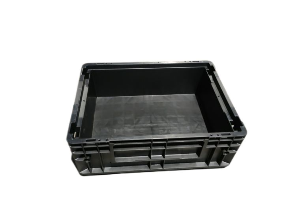 Black Plastic Stackable Crates R-KLT4315