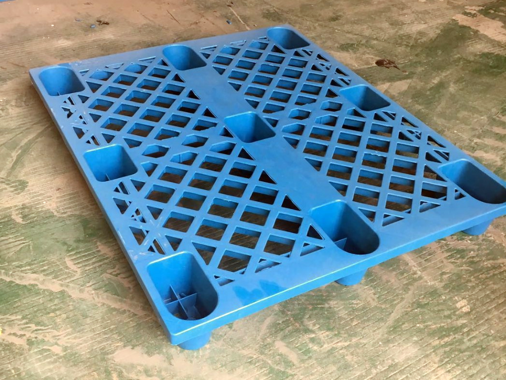 Blue Recyclable Nestable Plastic Pallets 1200*1000*145mm