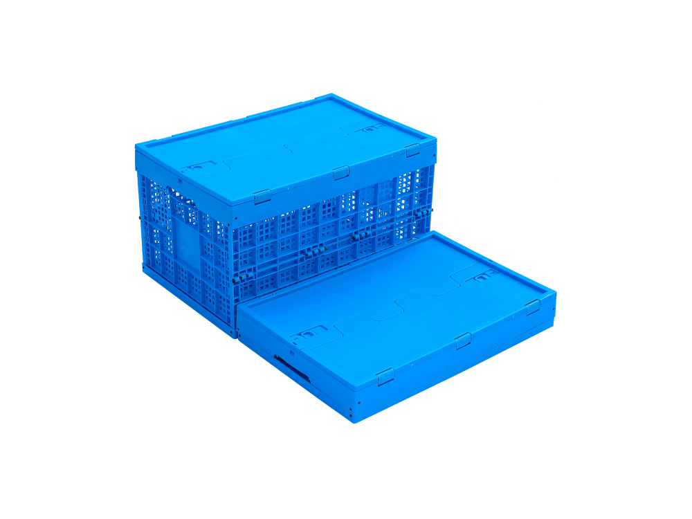 Folding Plastic Crate With Lids